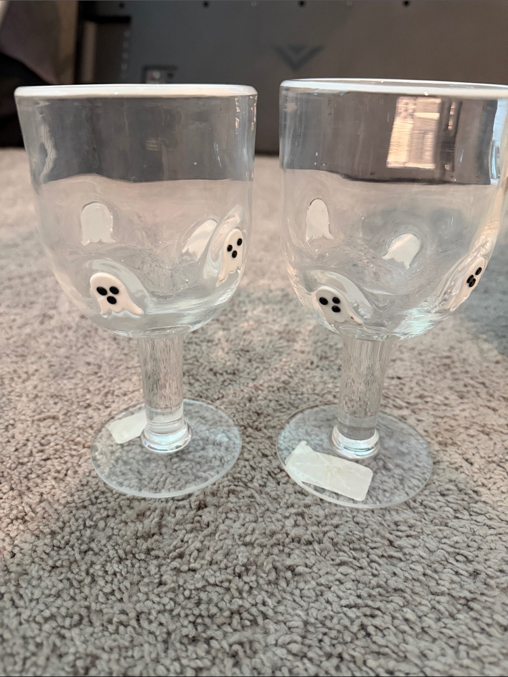 Ghost Accent Clear Wine Glasses - Set of 2